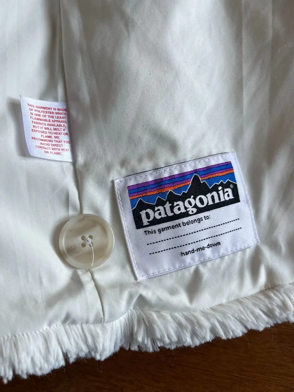 Patagonia ivory plush jacket M 10